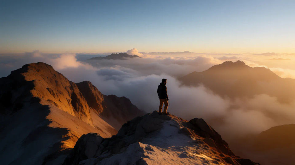 Mountain summit view
