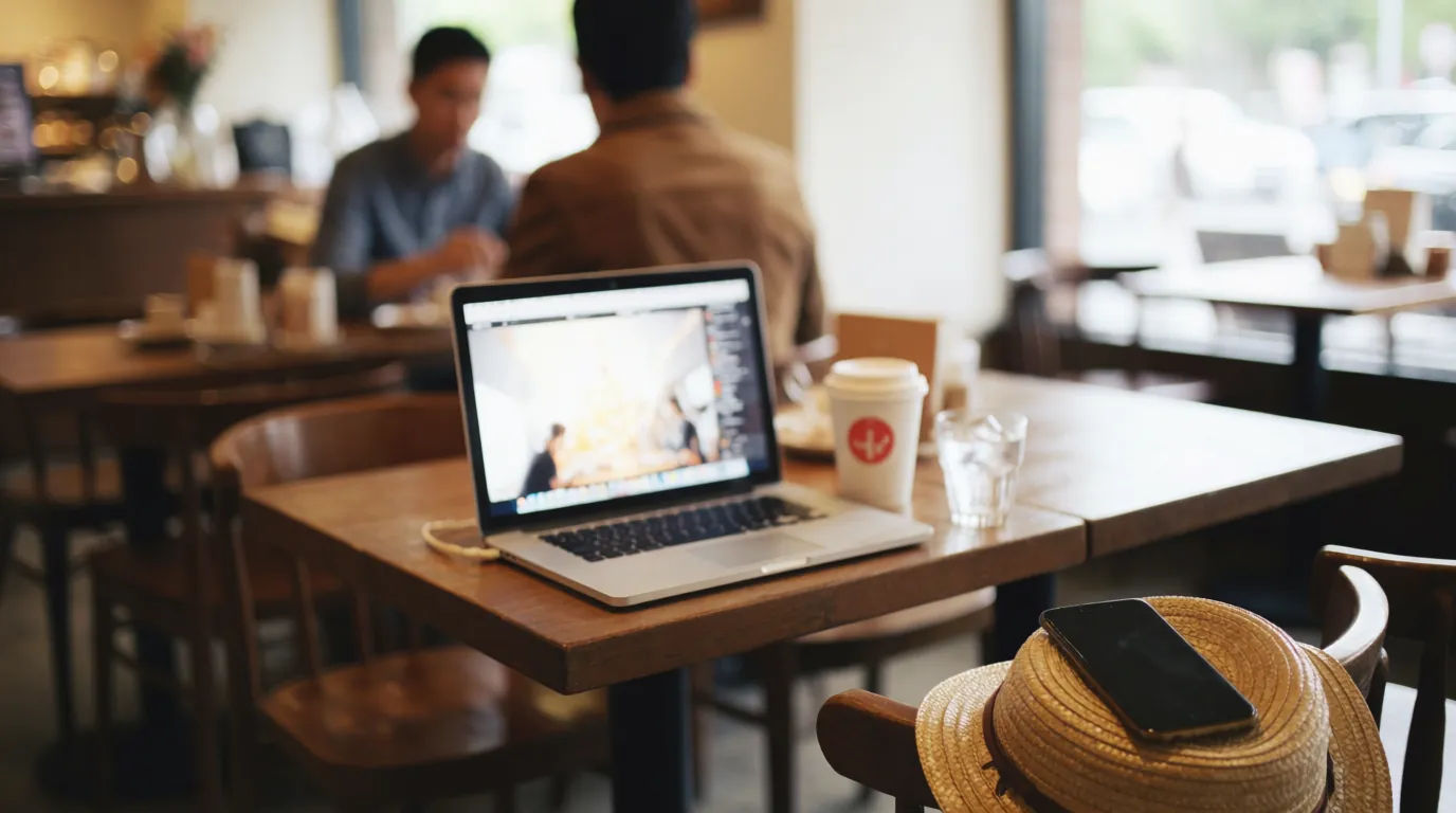 Cafe lifestyle scene
