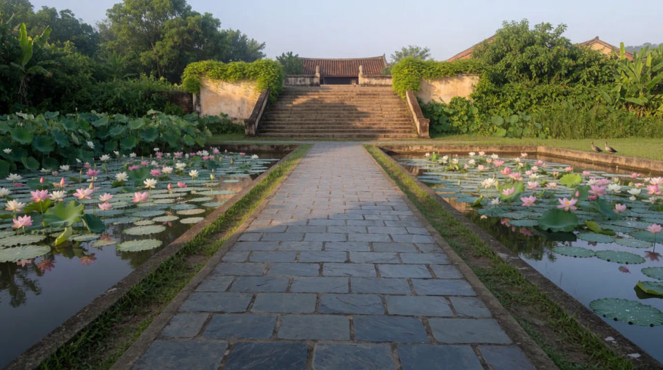 Jardín de loto del templo