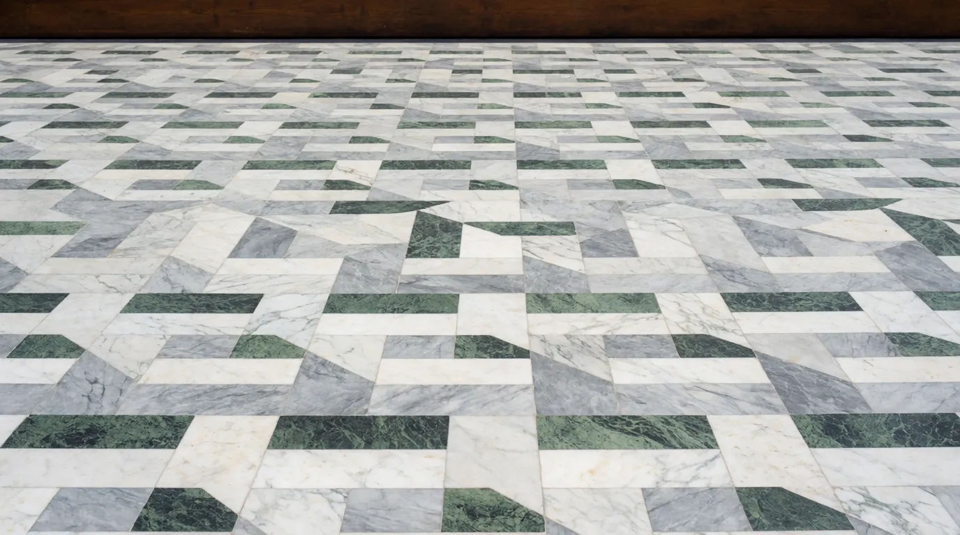 Marble mosaic pattern