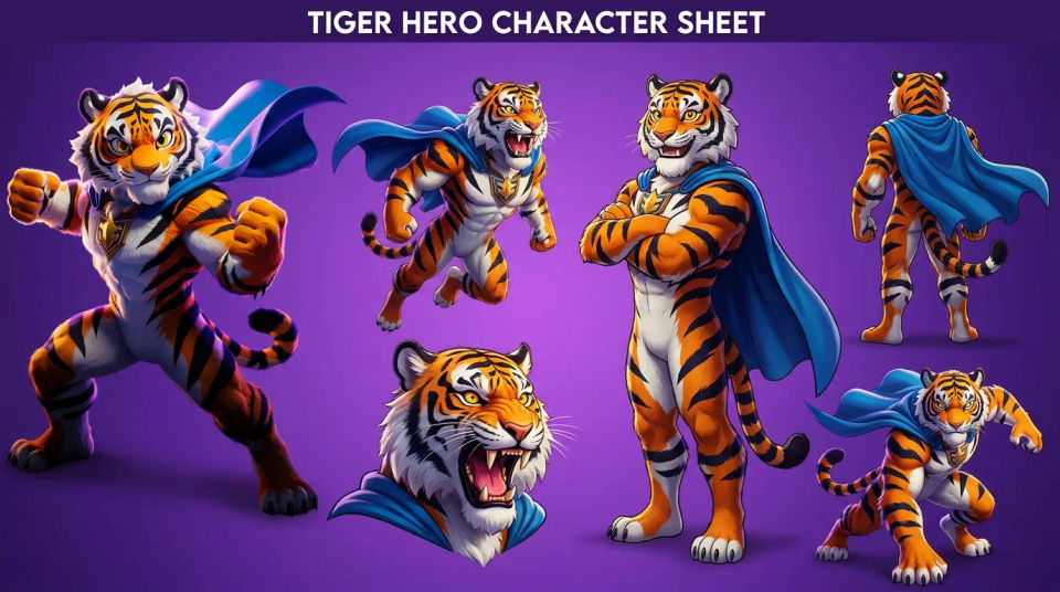 Mascot lineup sheet
