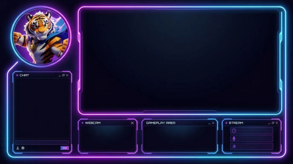 Mascot on a stream overlay