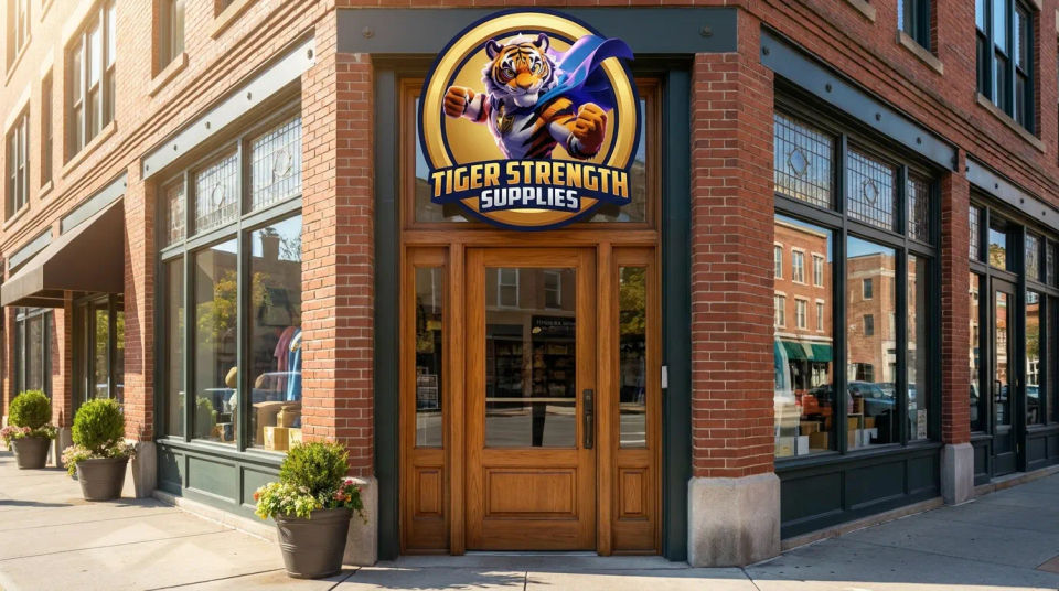 Mascot storefront sign