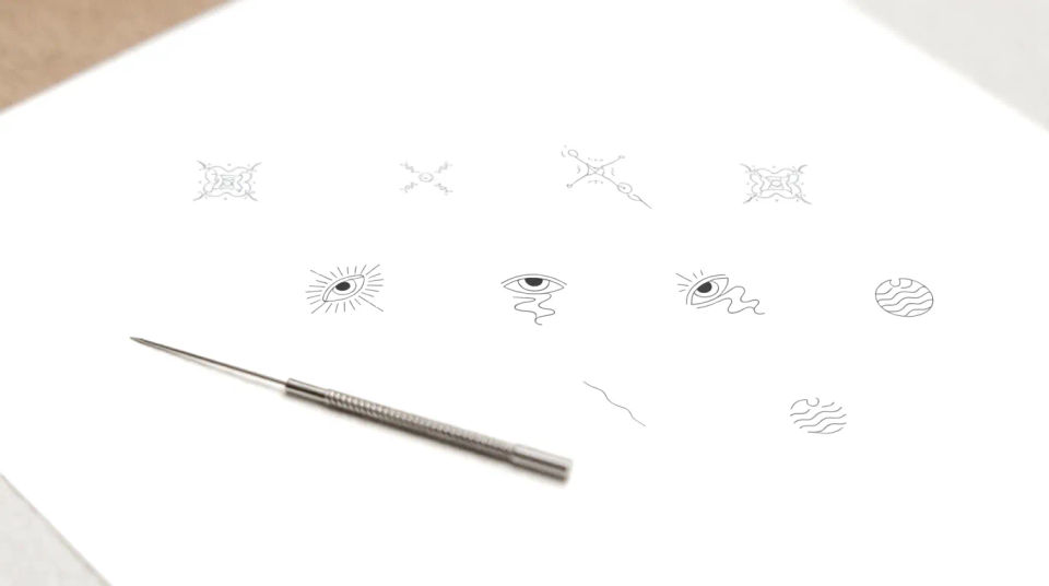 Design sheet flat lay