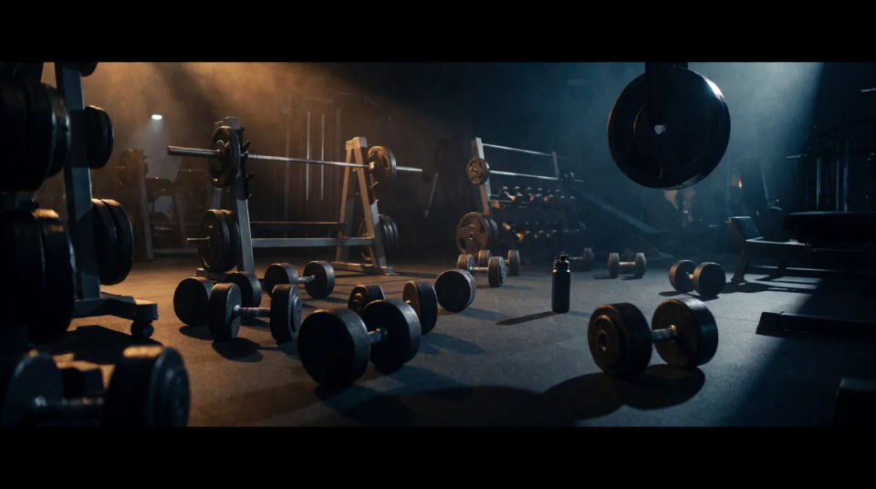 Gym training scene
