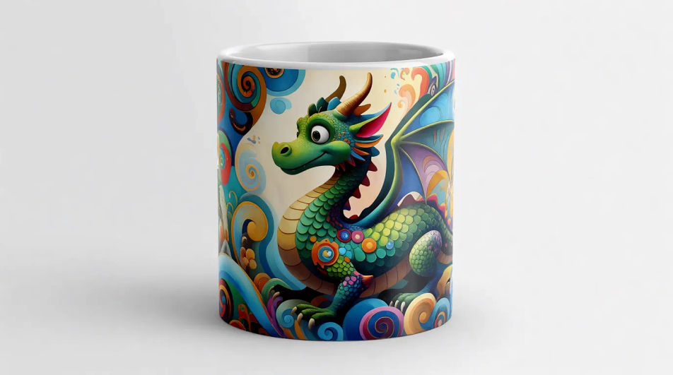 Design on a mug mockup