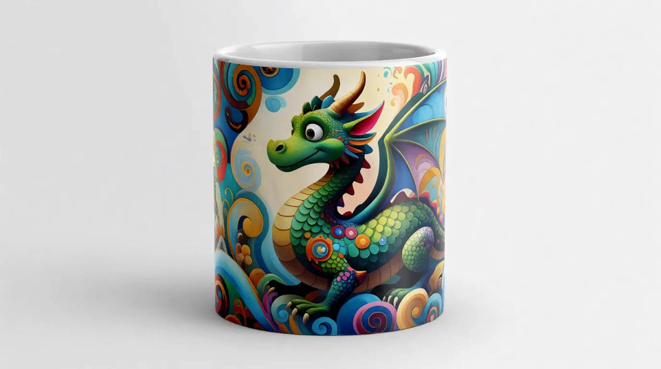 Design on a mug mockup