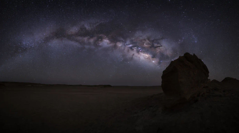 Milky Way over desert