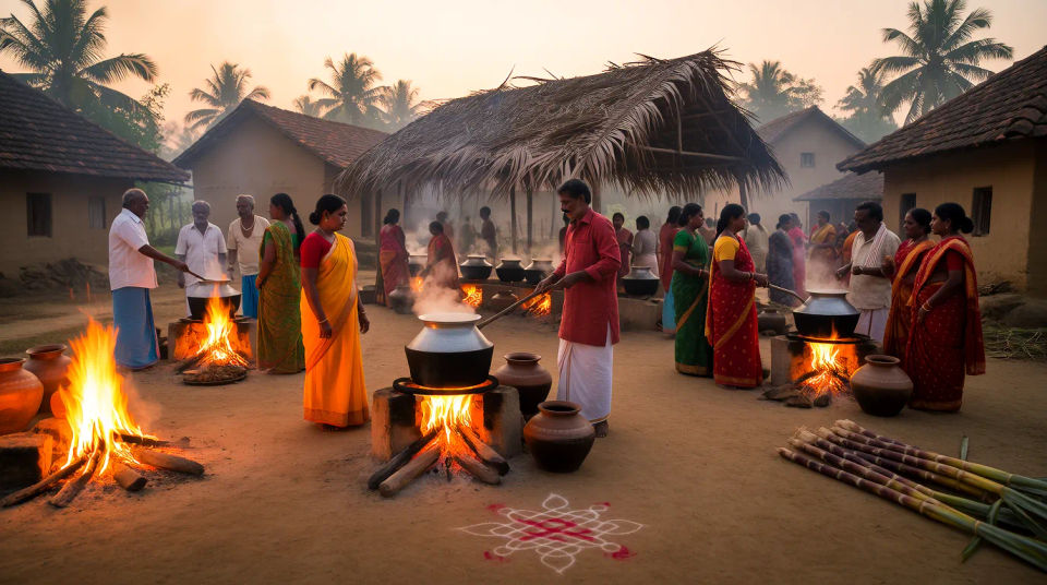 Village Pongal morning
