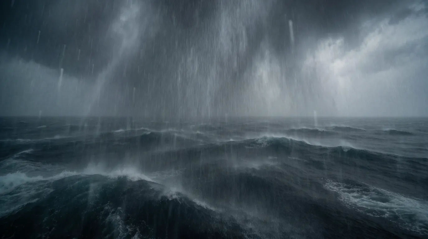 Storm over the sea