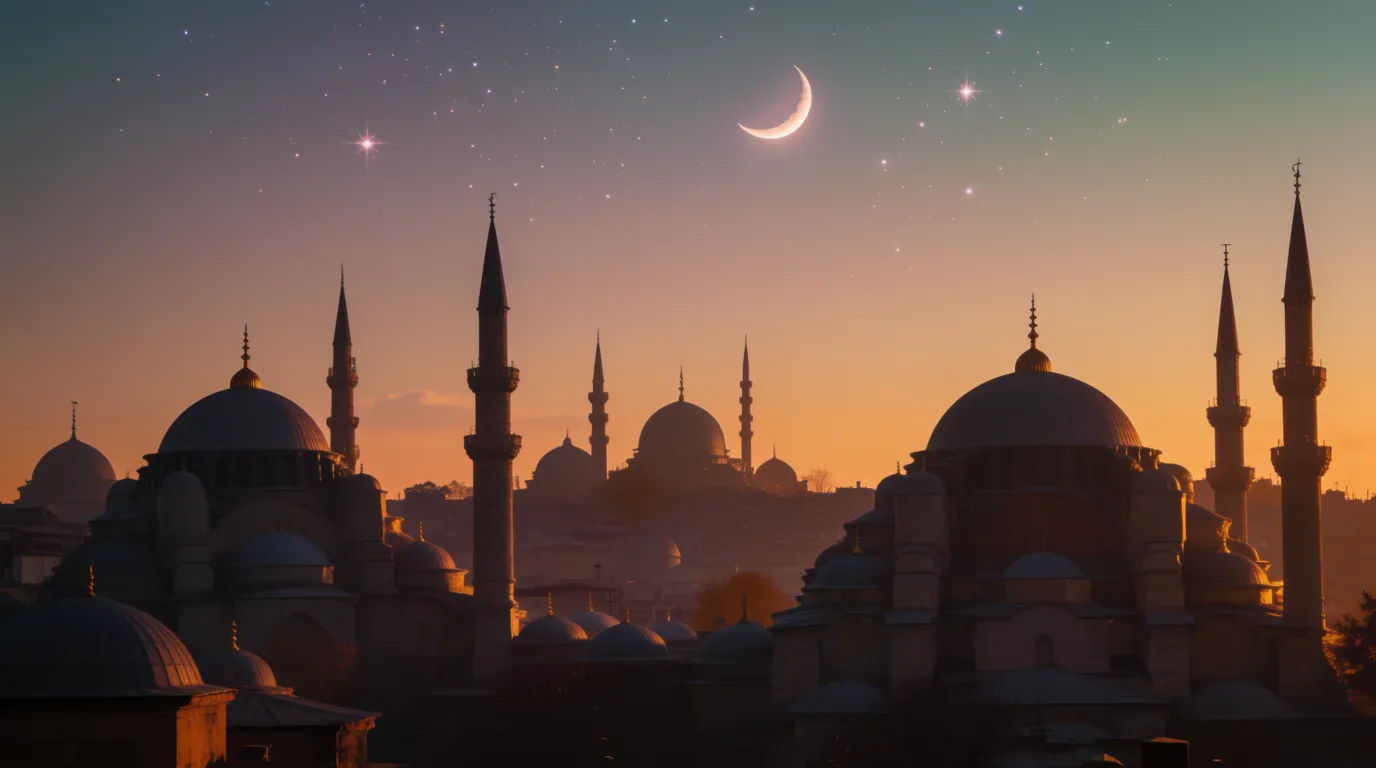 Mosque skyline at dusk