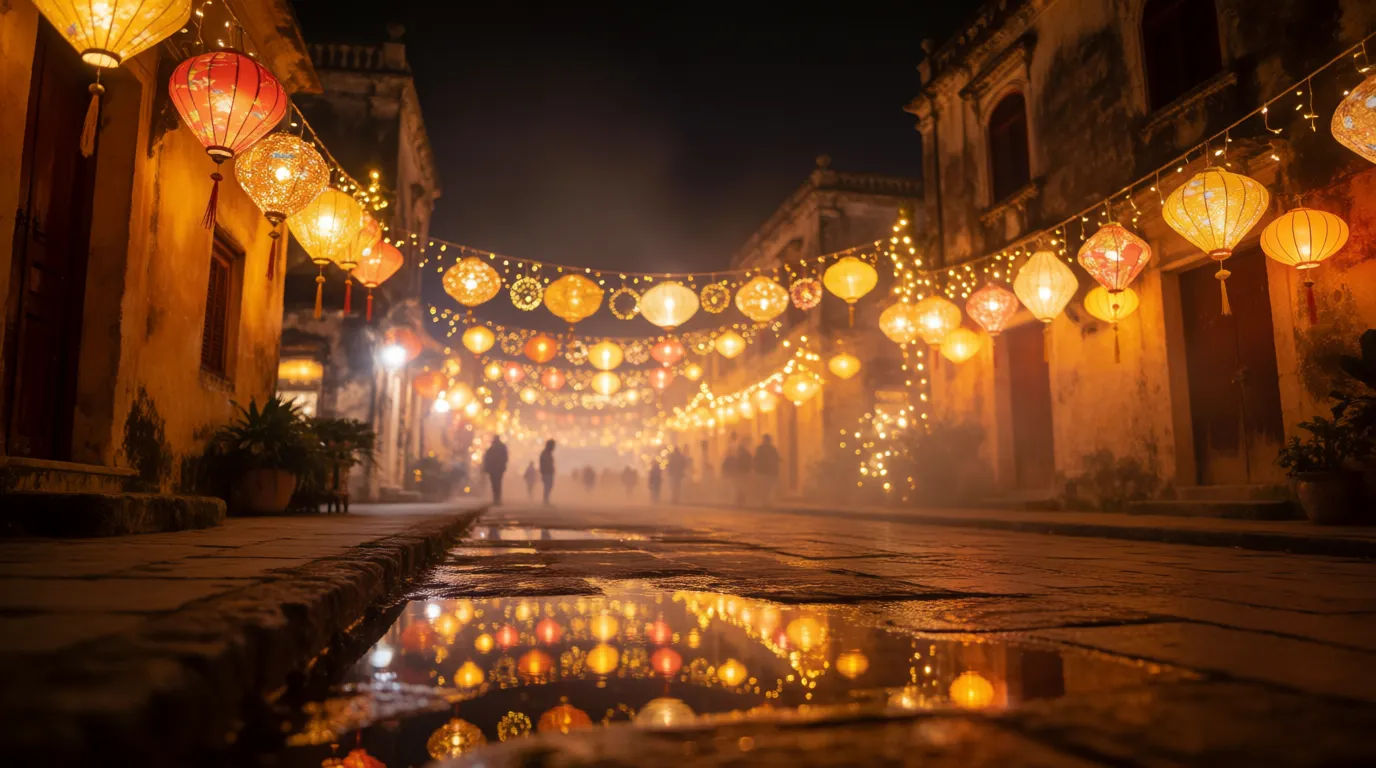 Lantern-lit street
