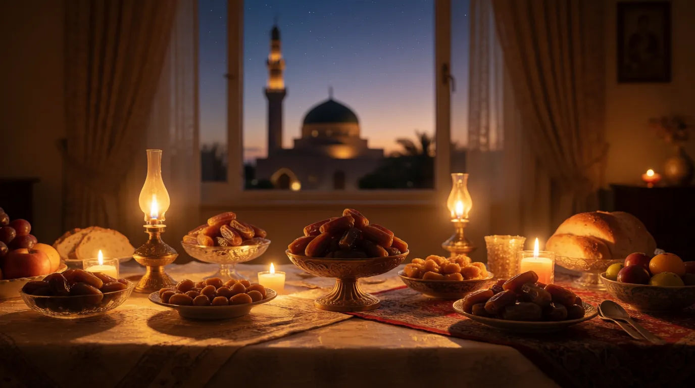 Iftar table setting