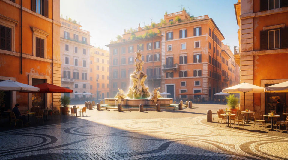 Piazza mit Brunnen