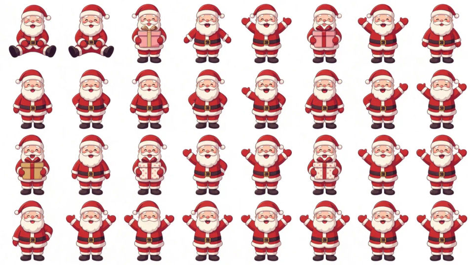 Santa sticker sheet