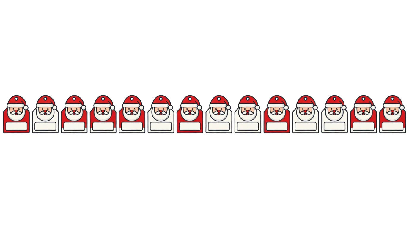 Santa gift-tag set