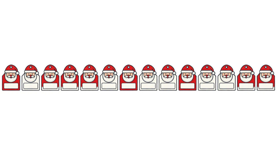 Santa gift-tag set