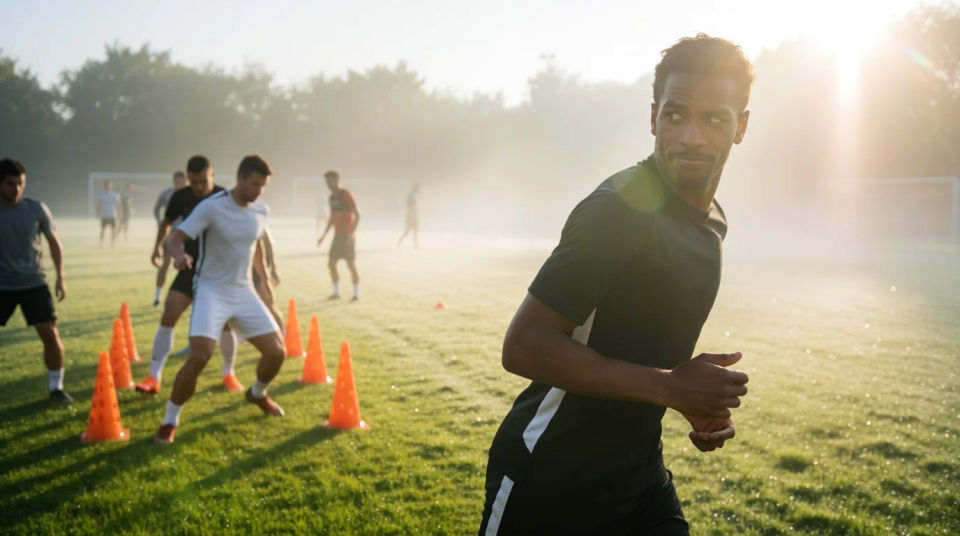 Ejercicios en el campo de entrenamiento