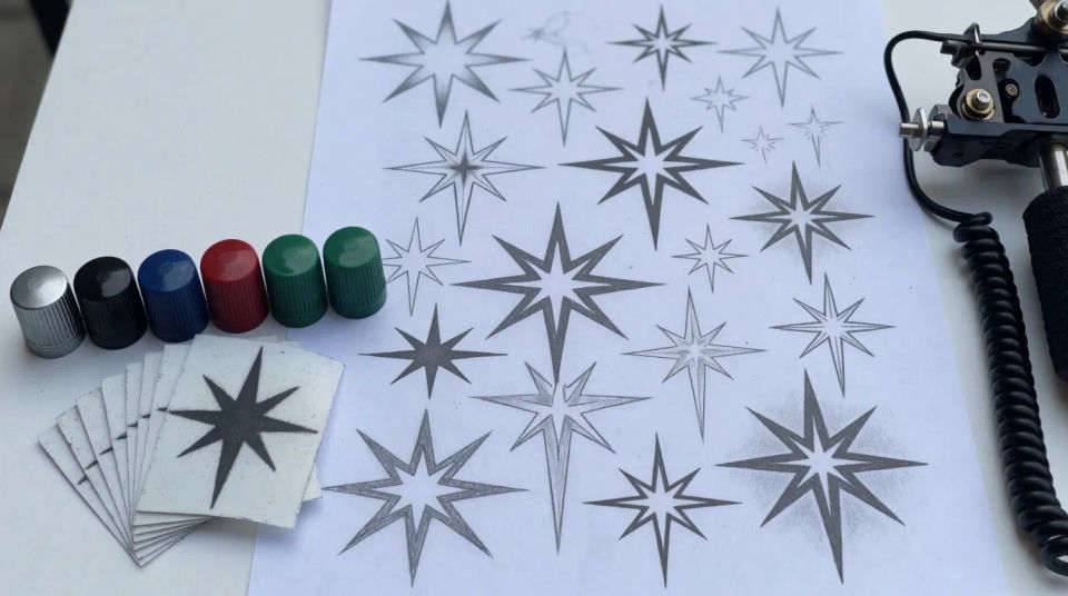 Design sheet flat lay