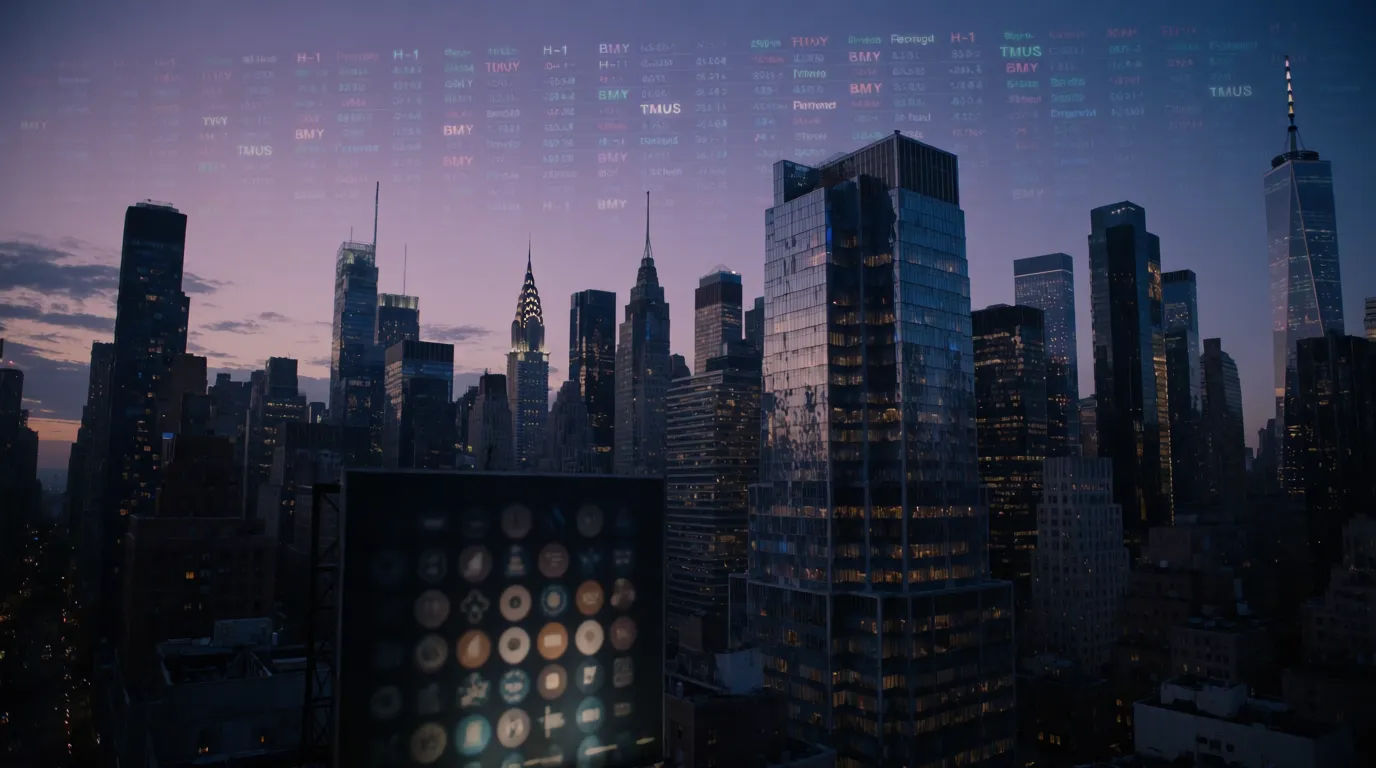 City finance skyline