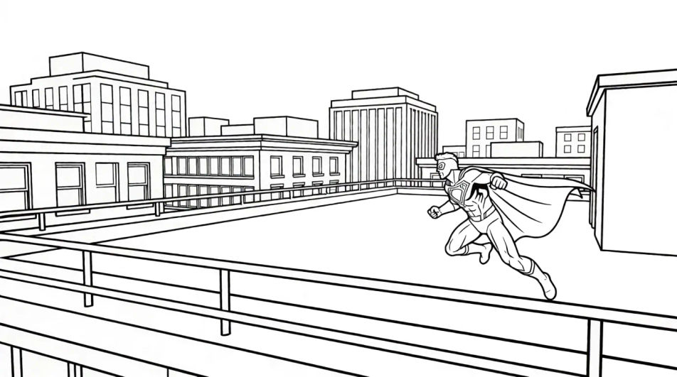 City rooftop rescue