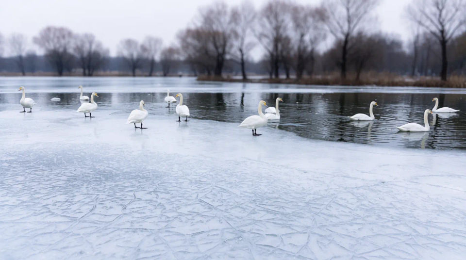 Cisnes en invierno