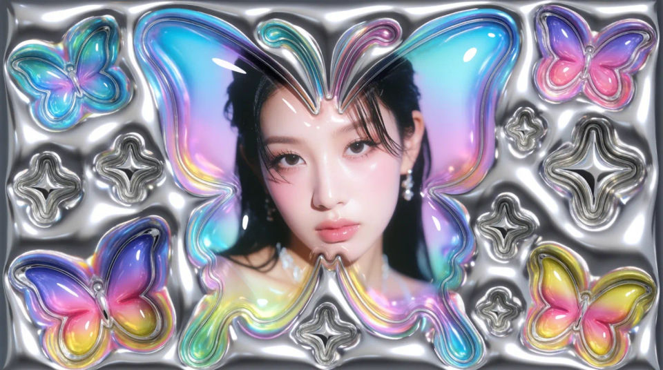 Y2K collage layout