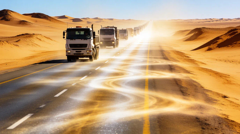 Convoy en la carretera