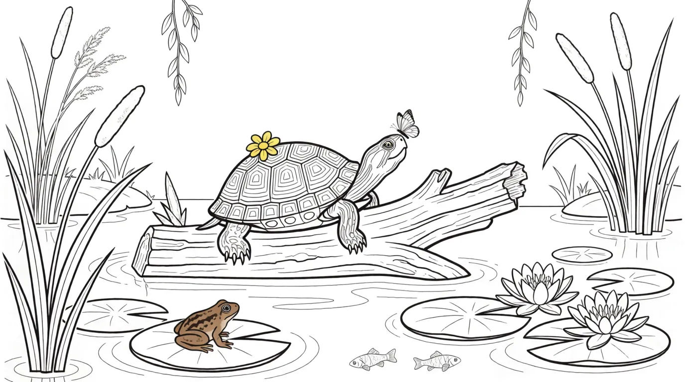 Pond and lily pads