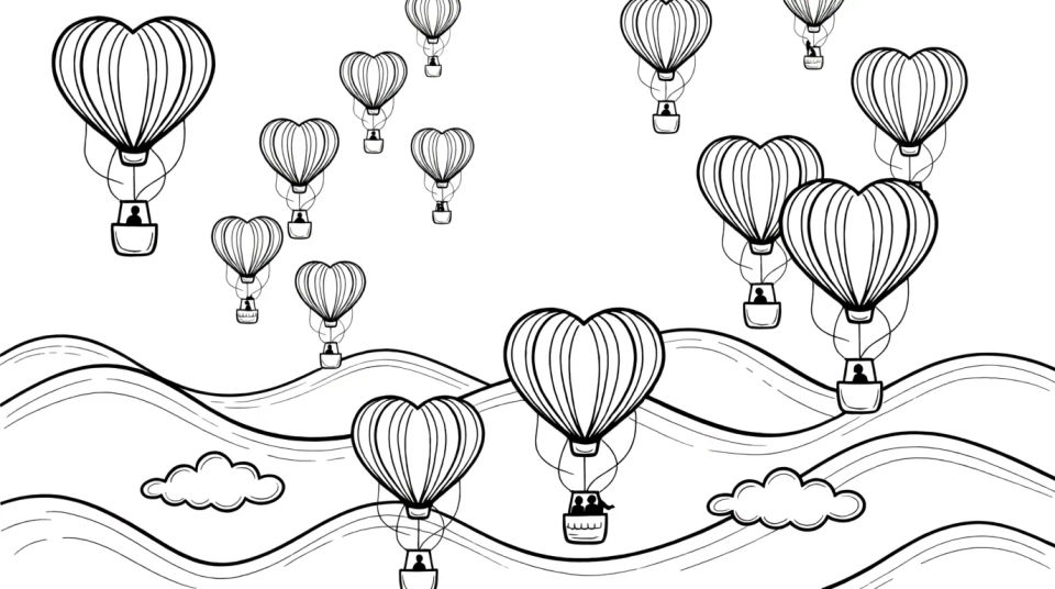 Sky full of hearts