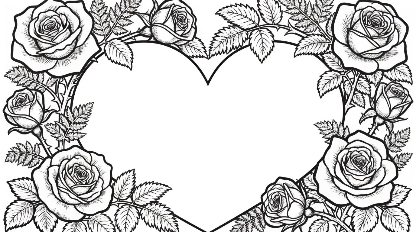 Garden of roses border