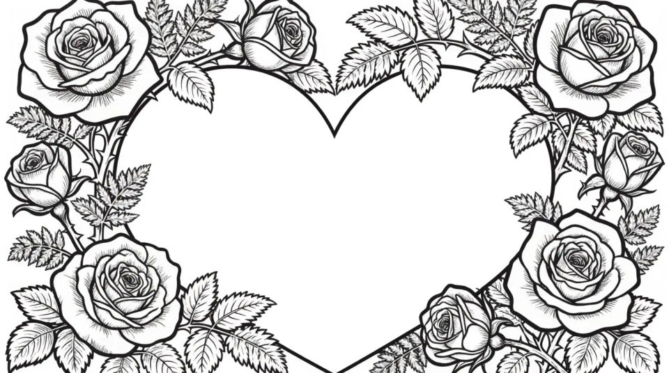 Garden of roses border