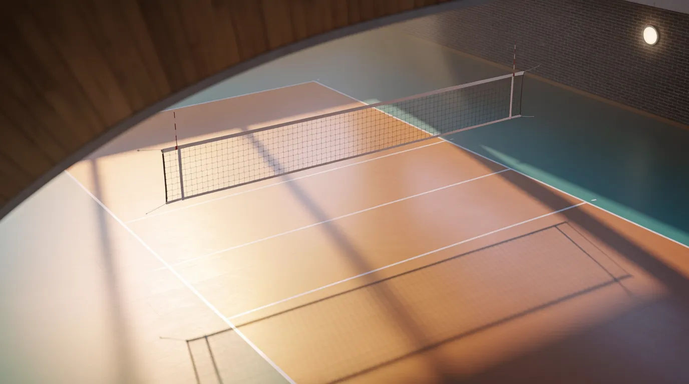 Empty court dawn