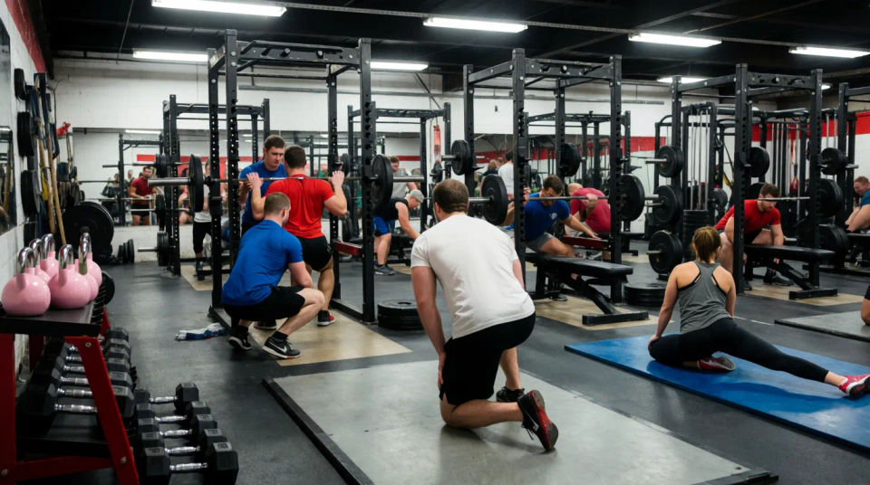 Sala de gimnasio completa