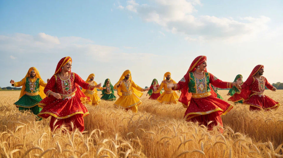 Wheat field celebration