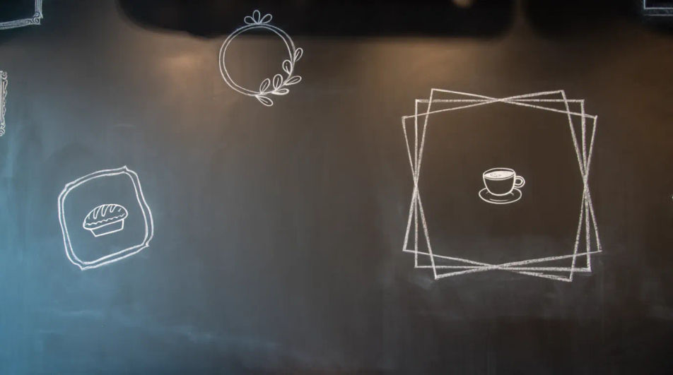 Cafe menu wall