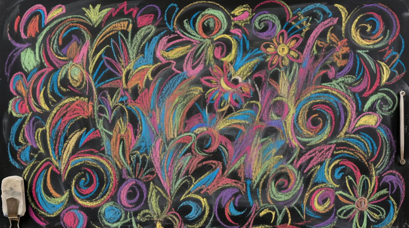 Colorful chalk panorama