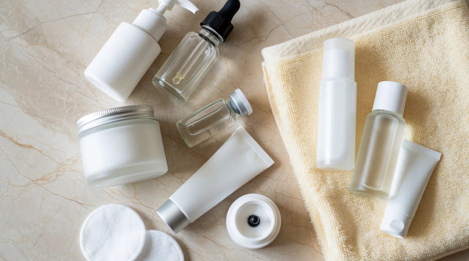 Bathroom flat lay