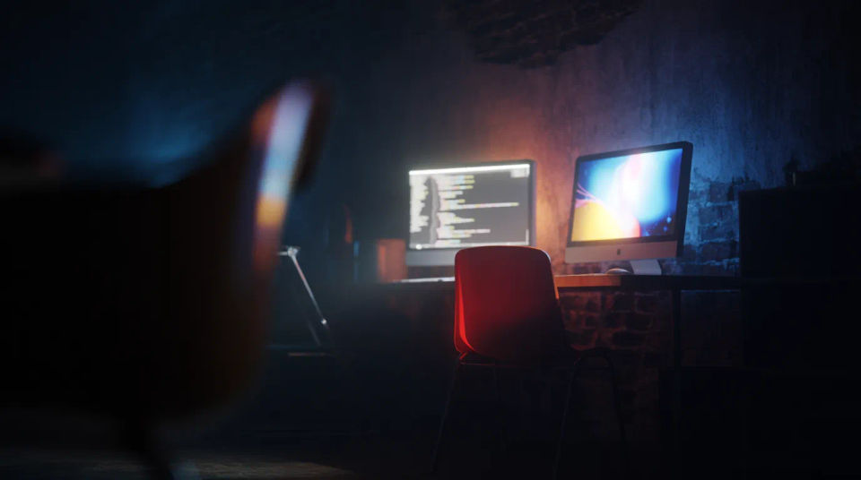 Ambiente nocturno de programador
