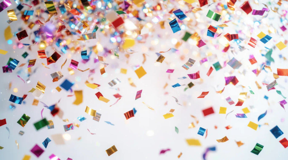 Confetti downpour