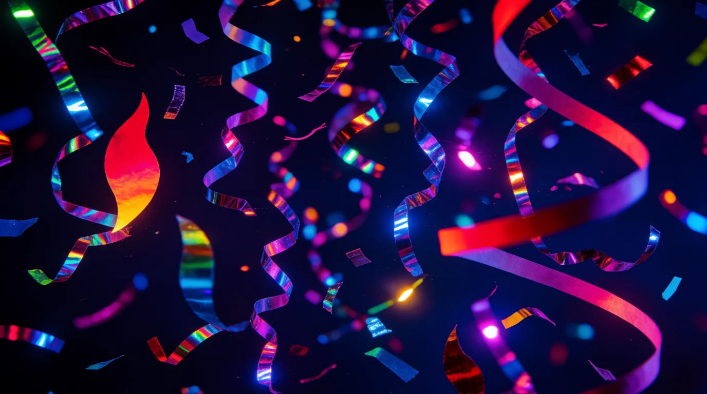 Neon night panorama