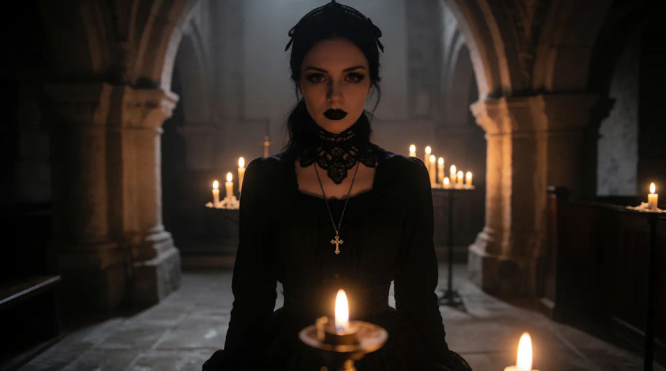 Candlelit chapel