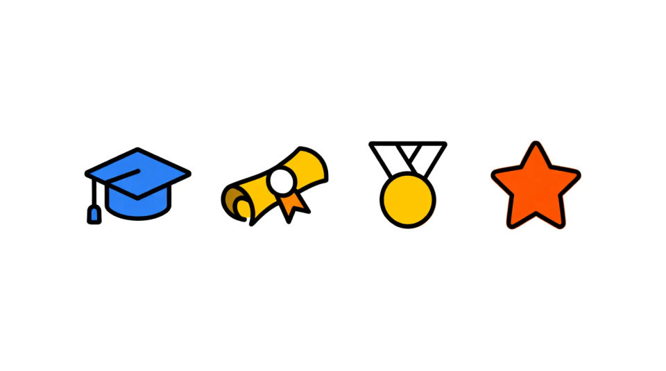 Graduation icon set
