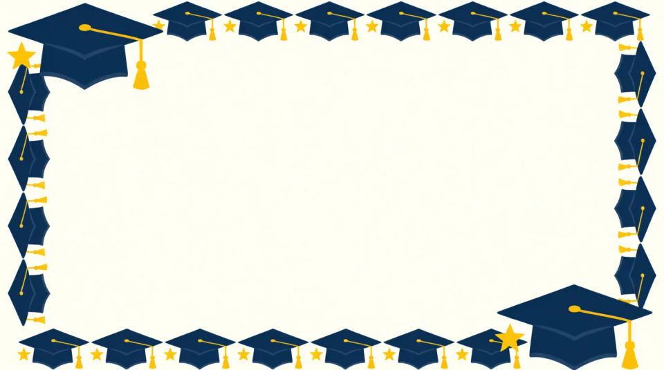 Graduation border frame
