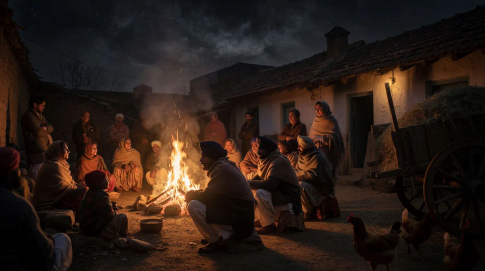 Village courtyard celebration