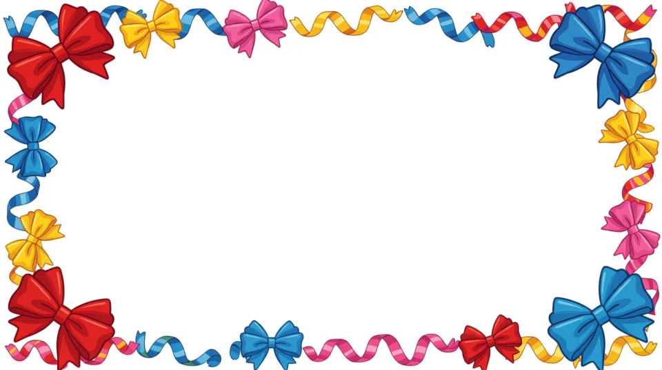 Gift ribbon border