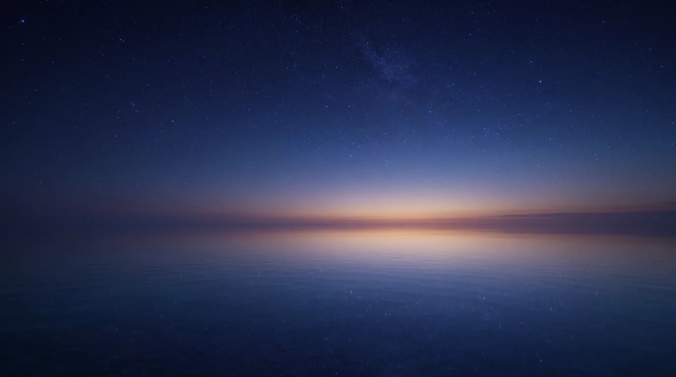 星空地平线倒影