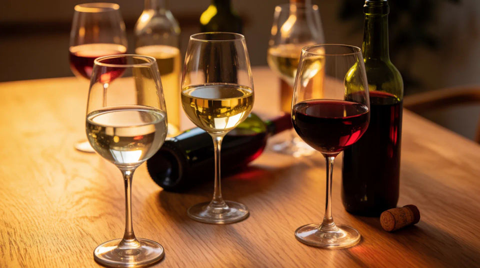Mesa de cata de vinos