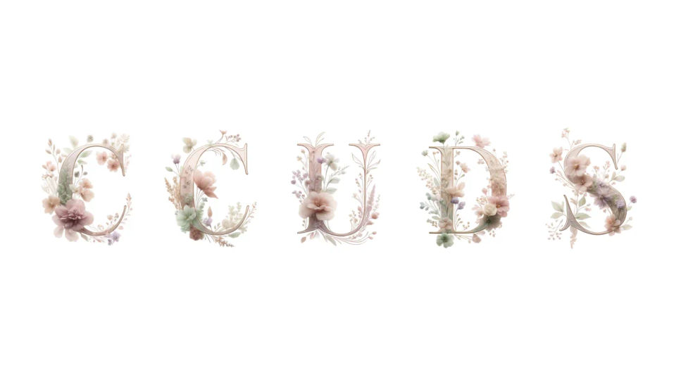 Floral monogram set
