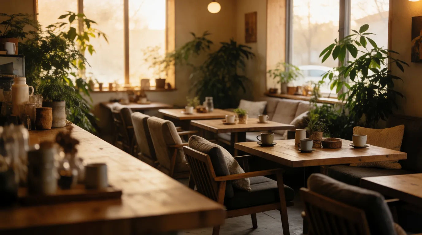 Full cafe wide shot